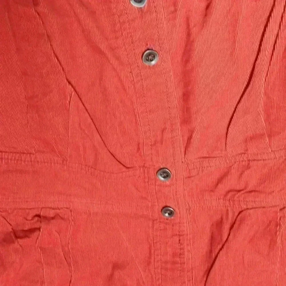 Maeve Anthropologie Orange Anaheim Corduroy Dress Size 6 - Picture 7 of 7